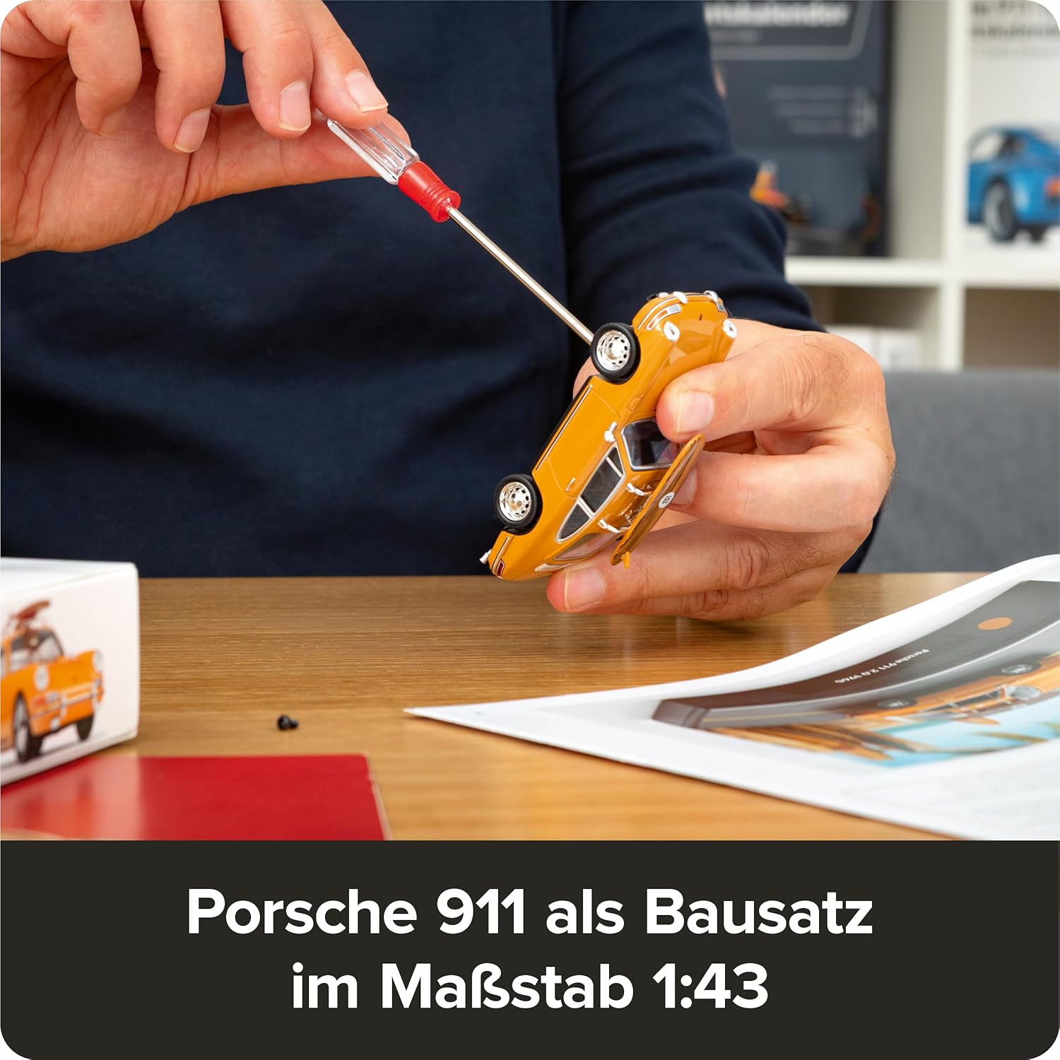 FRANZIS 67299 Porsche 911 Special Edition Surfboard Advent Calendar Model Kit 1:43 Scale Including Sound Module and 52 Page Accompaniment Book