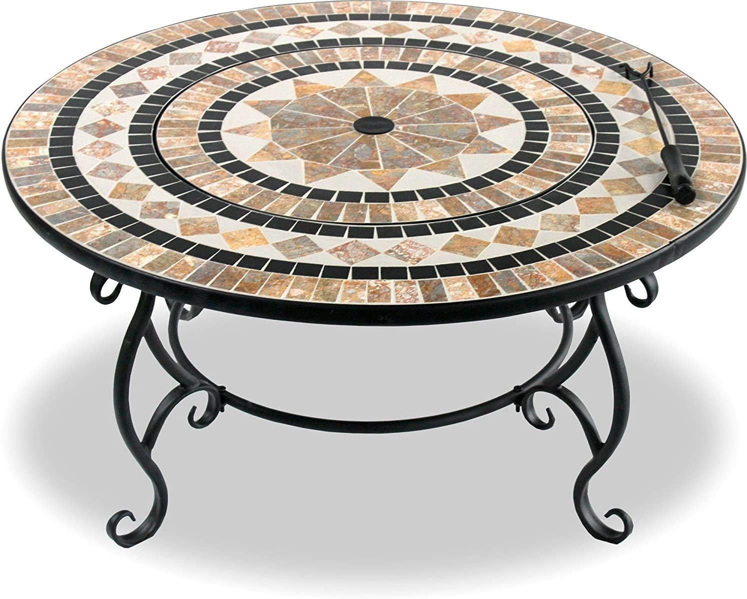Tdoor Fire Pit,Garden Heater/Fire Pit/Coffee Table/Barbecue/Ice Bucket - Marble Finish