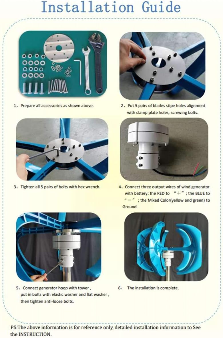 9000W 12V 24V 5 Blades Lantern Wind Turbines Generator Vertical Axis Motor Kit for Home Hybrids Streetlight Use Electromagnetic