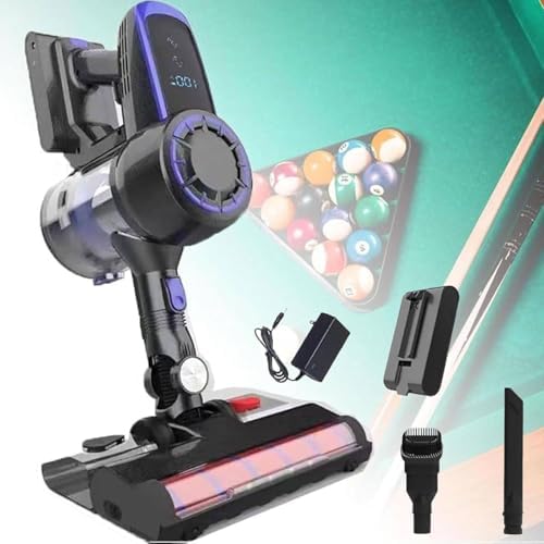 Cordless Billiard Table Cloth Cleaner, 22kPa Vacuum with 240W Power, Adjustable 2 Speeds, LED Display, Ideal for Pool Halls and Home Use, Green