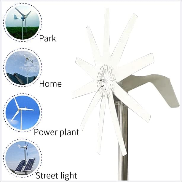 10000W 10 Blades Wind Turbine Generator Windmill 12V 24V 48V Powerful Three-Phase AC Permanent Magnet Wind Turbine