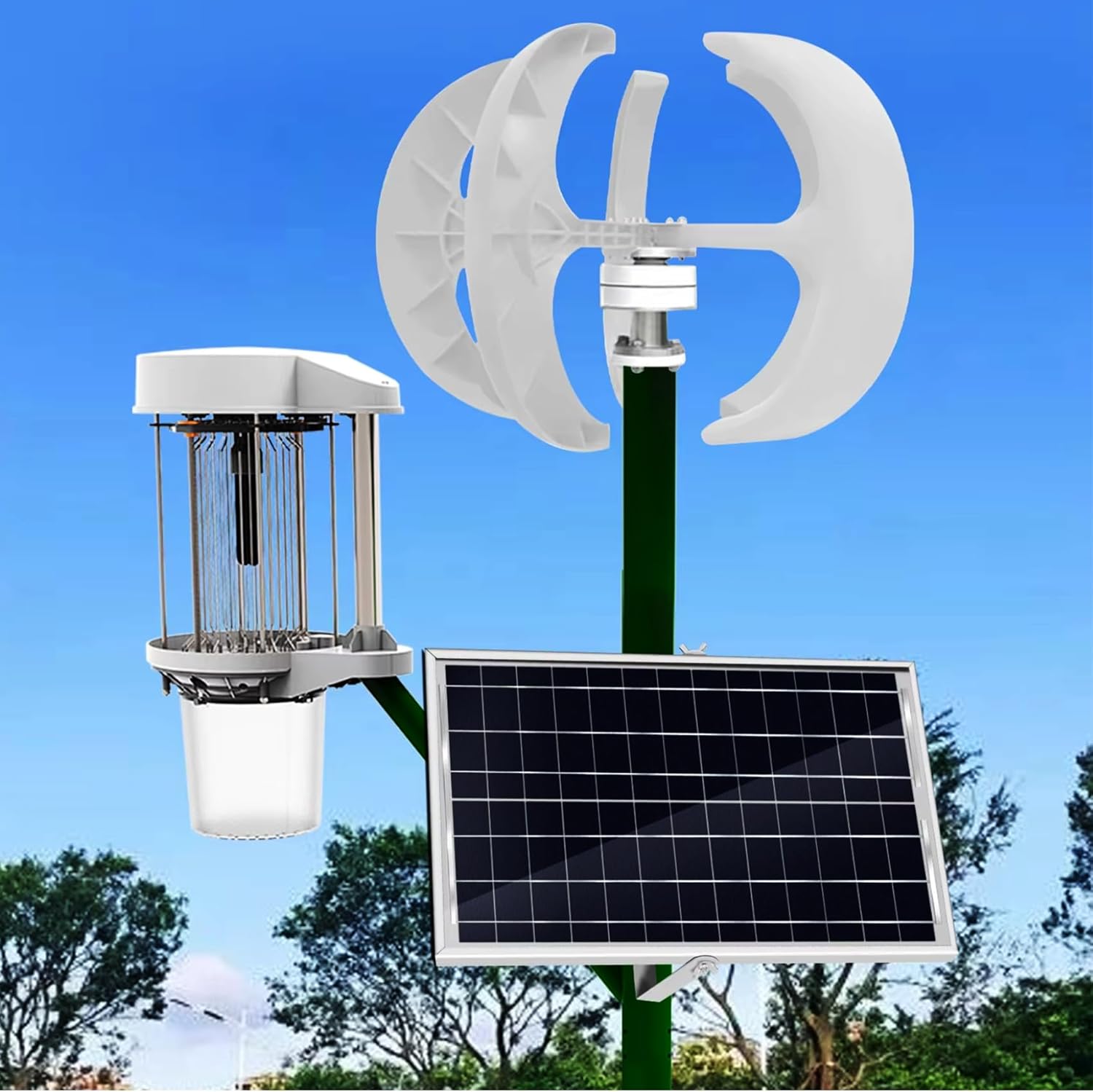 12V-220V Vertical Wind Turbine Generator+ 5000W Windmill RV Yacht Farm Small Wind Generator Home Use Windmill Free Energy(White)