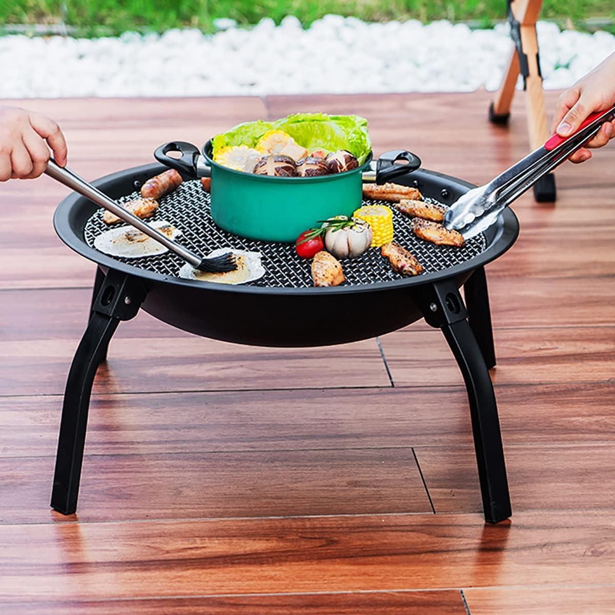 Foldable Home Fireplace Patio Villa Heating Stove Outdoor Charcoal Grill Indoor Grill fire Pit Grill， Portable Wood Burning Stovem,Camping Stove,Camping incinerator Frame