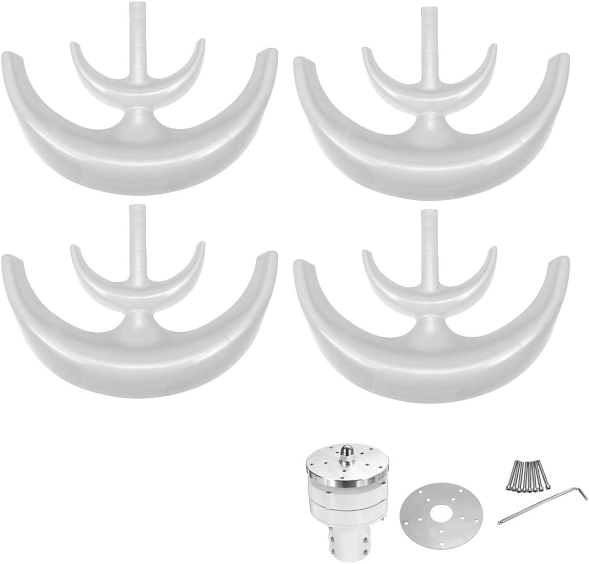 Wind Turbine Generator 12V 24V Automatic 4 Blades Motor Kit Windmill Energy Charge Turbines Vertical Axis for Home Camping 4200W,24v