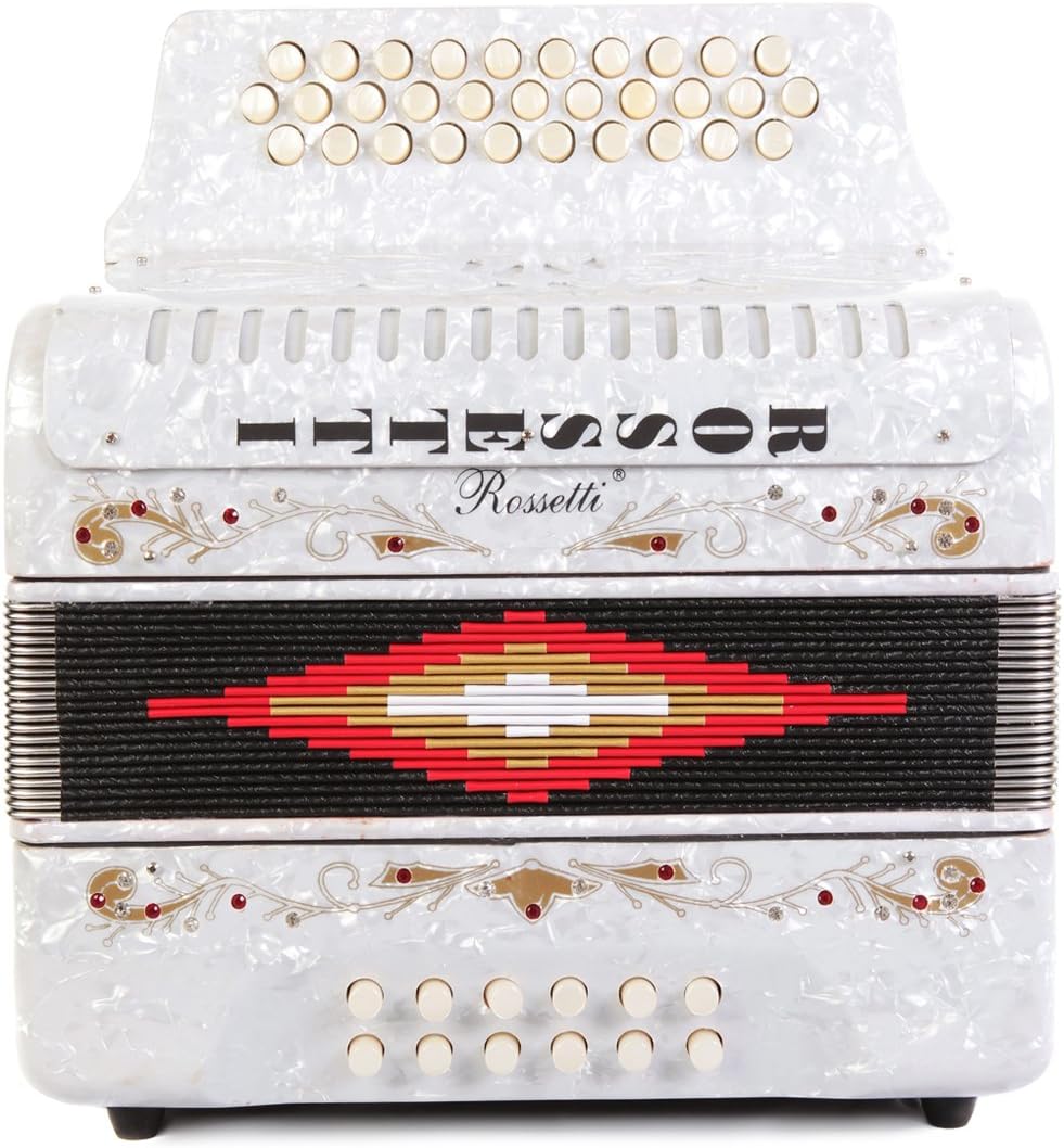 Rossetti 31 Button Accordion 12 Bass FBE White