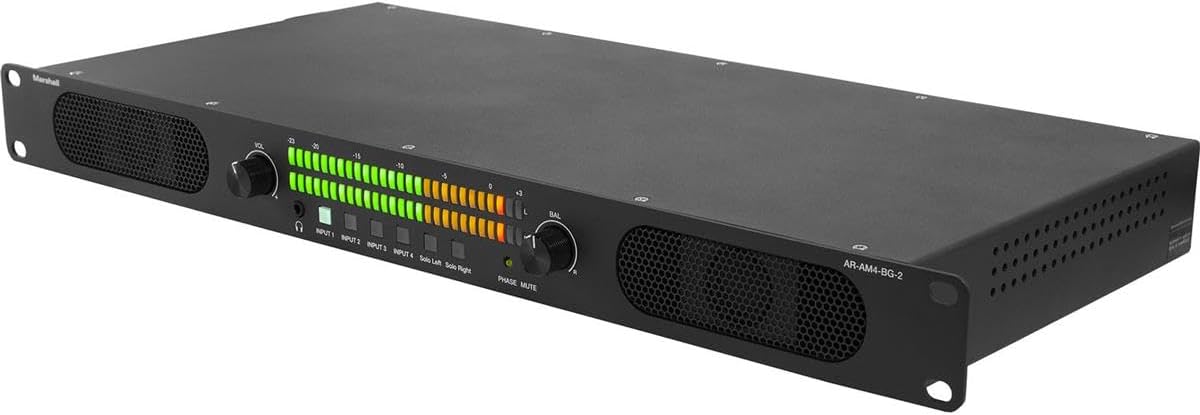 Marshall Electronics Rackmount Multichannel Analog Audio Monitor System (1 RU)