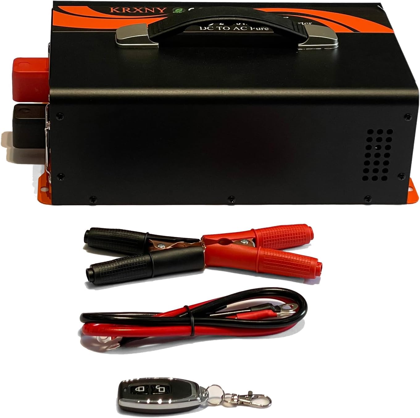 2000W Pure Sine Wave Inverter 48V DC to 110V 120V AC Power Converter for Truck Boat RV Camping Off Grid Home Solar System with Handle