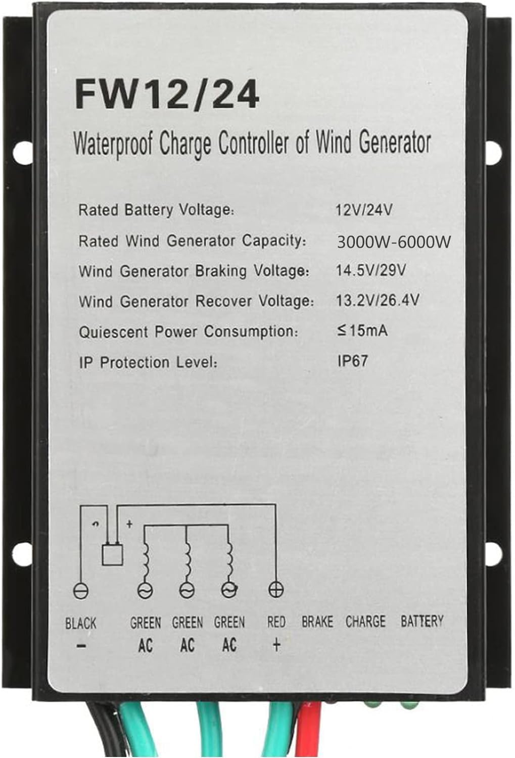 9000W 12V 24V 48V Waterproof Wind Turbine Generator Charge Controller, Wind Power Generator Regulator Windmill Controller