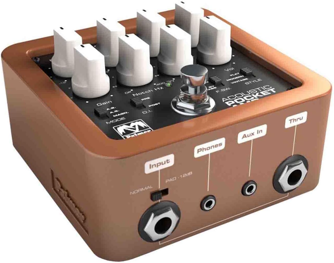 Palmer POCKET AMP ACOUSTIC Portable Preamp for Acoustic String Instruments