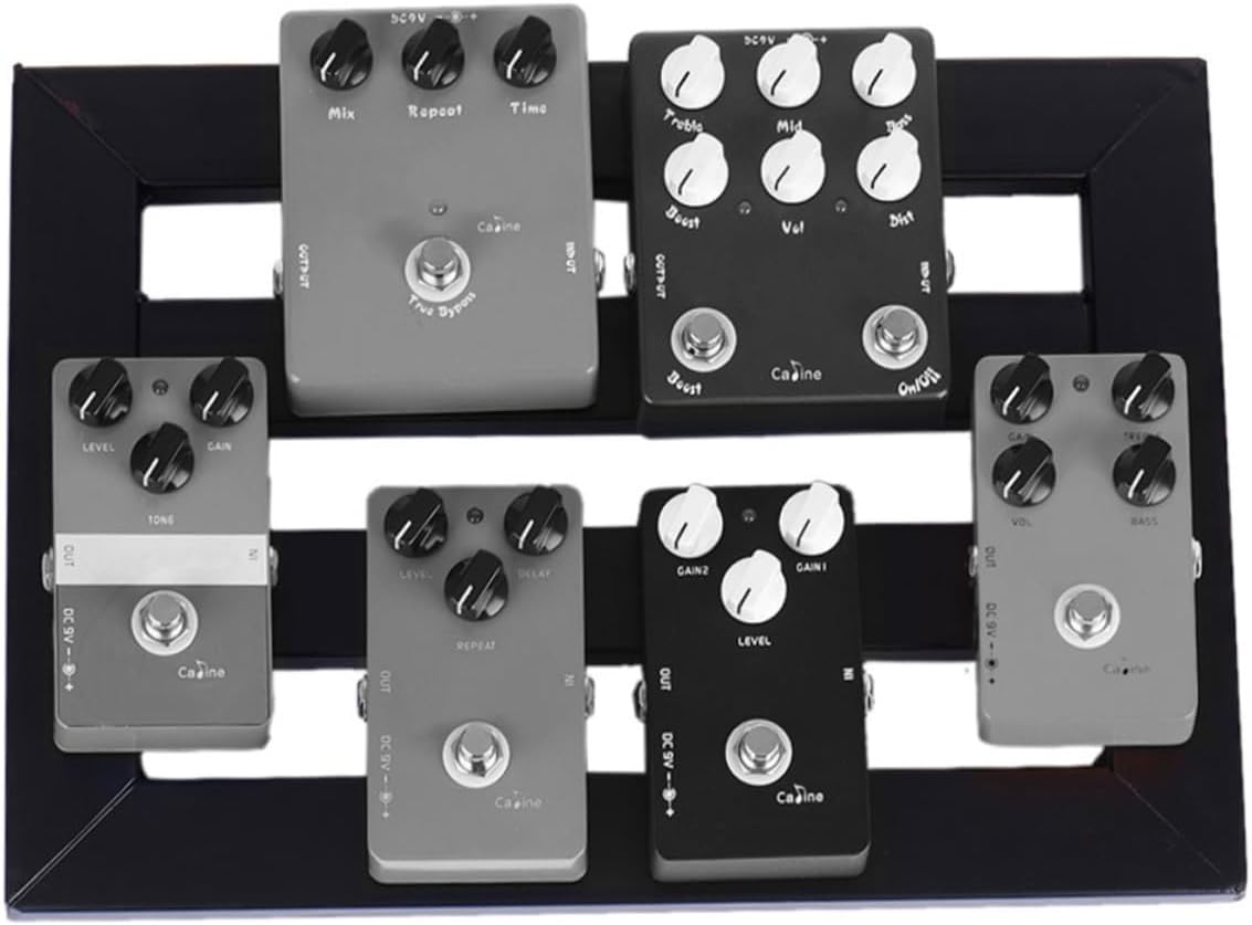 Small Guitar Effect Bracket Set Pasting Board for Effects Pedal Durable Compact Design Compatible Classic Moskyc Pedals Black Color