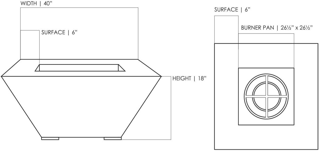 Prism Hardscapes Lombard Fire Table in Cafe - NG