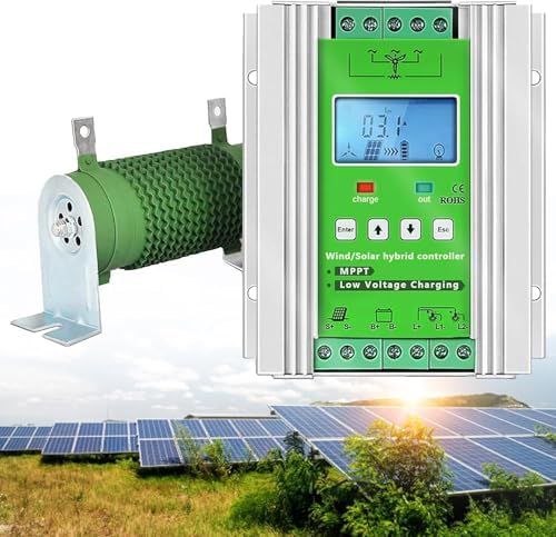 8000W Wind Solar Hybrid MPPT Charge Controller, Efficient Wind Turbine & Solar Power System with Dump Load, Renewable Energy Controller for Off-Grid Applications