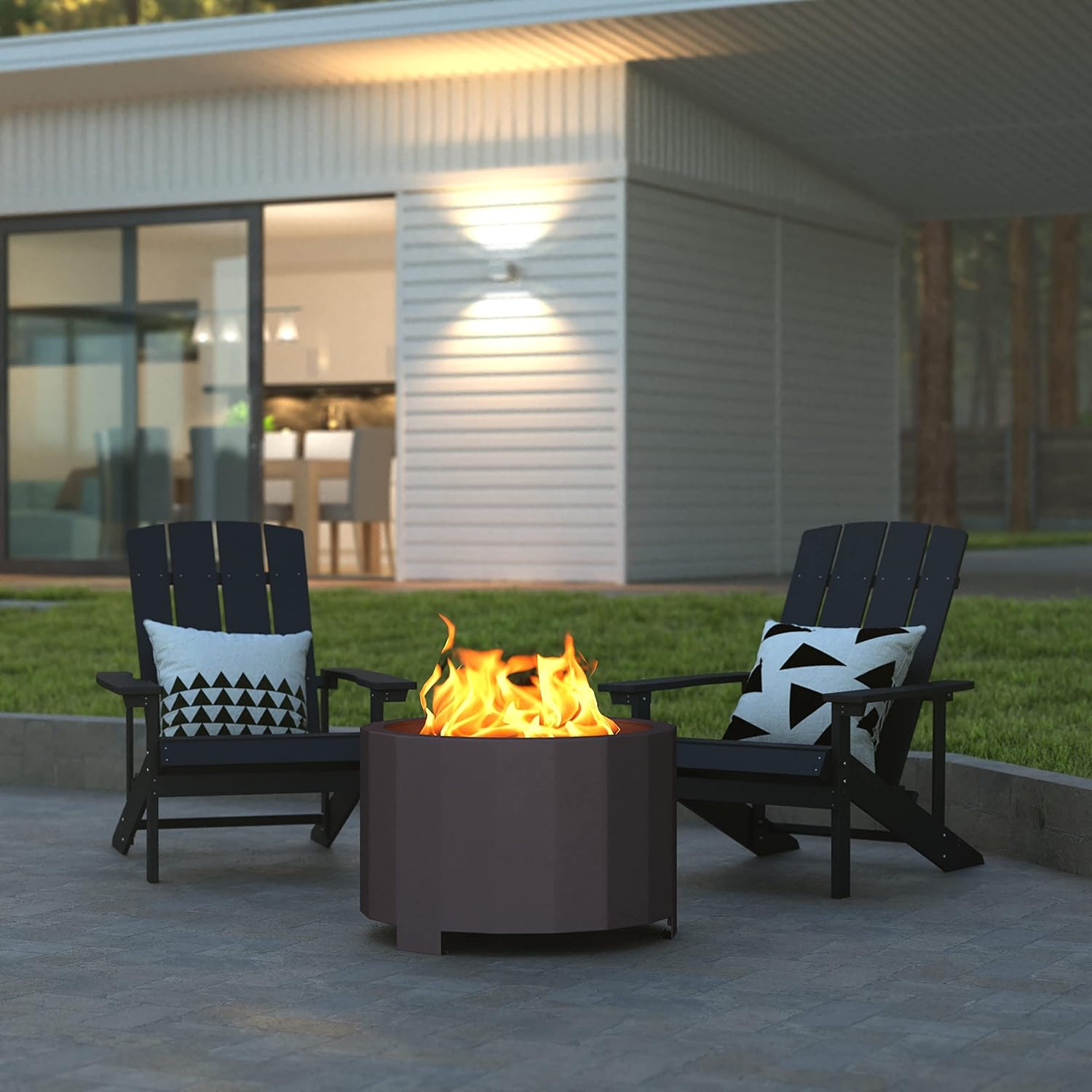 EMMA + OLIVER Hestia Portable Smokeless Firepit - 27
