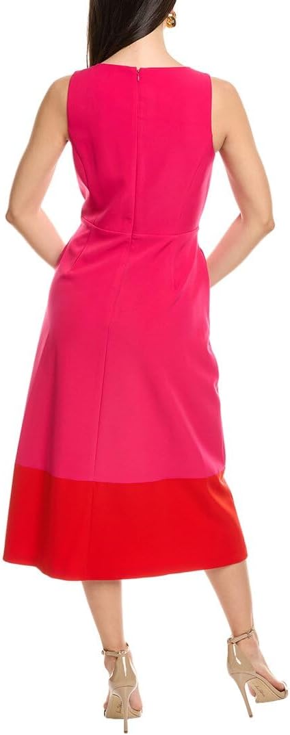 Anne Klein Women's Surplus Color Blocked Midi Dress