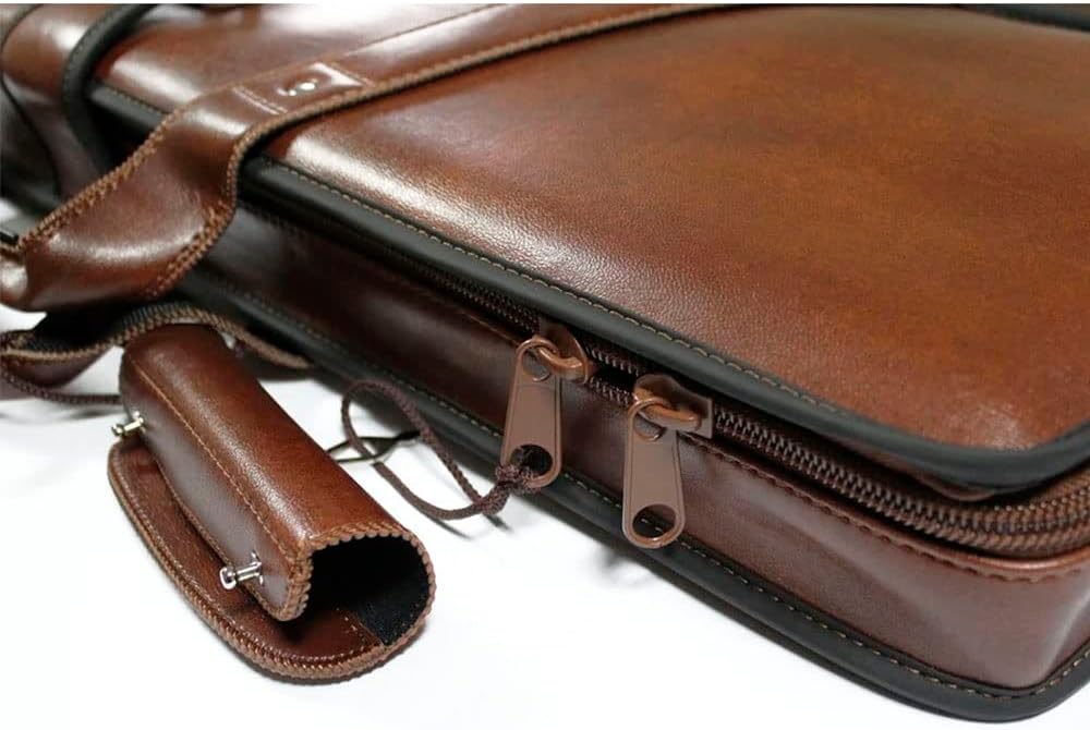 Acropolis Ecoleather Shotgun Case - 29.9” Hard Shell Gun Case With Secure Lock - Handmade Eco Leather Case For Shotgun Protection Case & Hunting Accessories