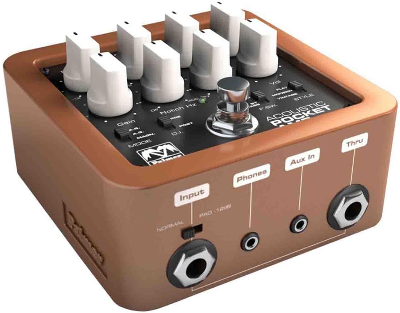 Palmer POCKET AMP ACOUSTIC Portable Preamp for Acoustic String Instruments