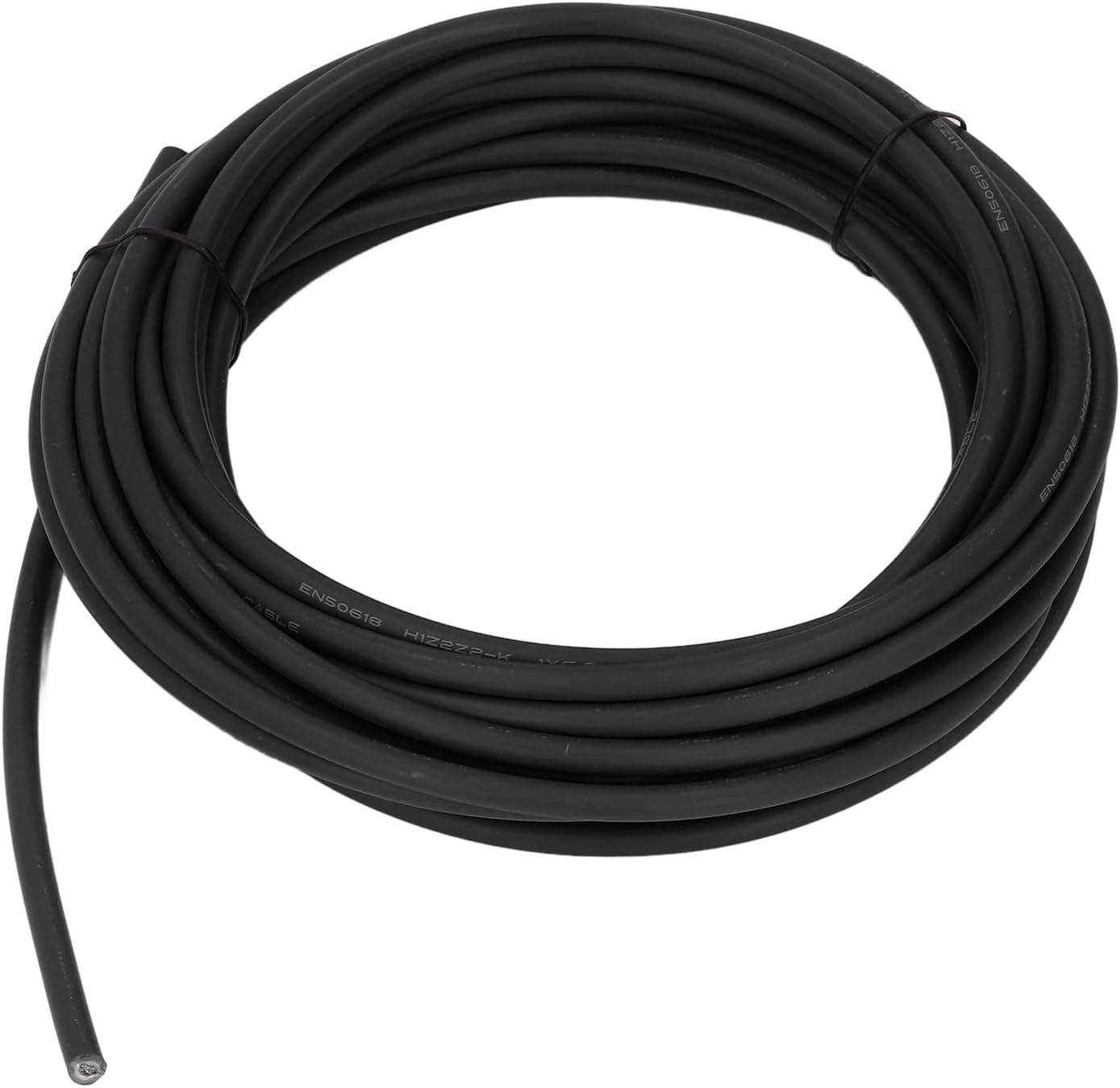 Solar PV Wire, 6 Photovoltaic Cable Solar Photovoltaic Cable Double Layer Insulation Tinned Copper, Solar and Wind Power Parts and Accessories (Black 50m/164ft)