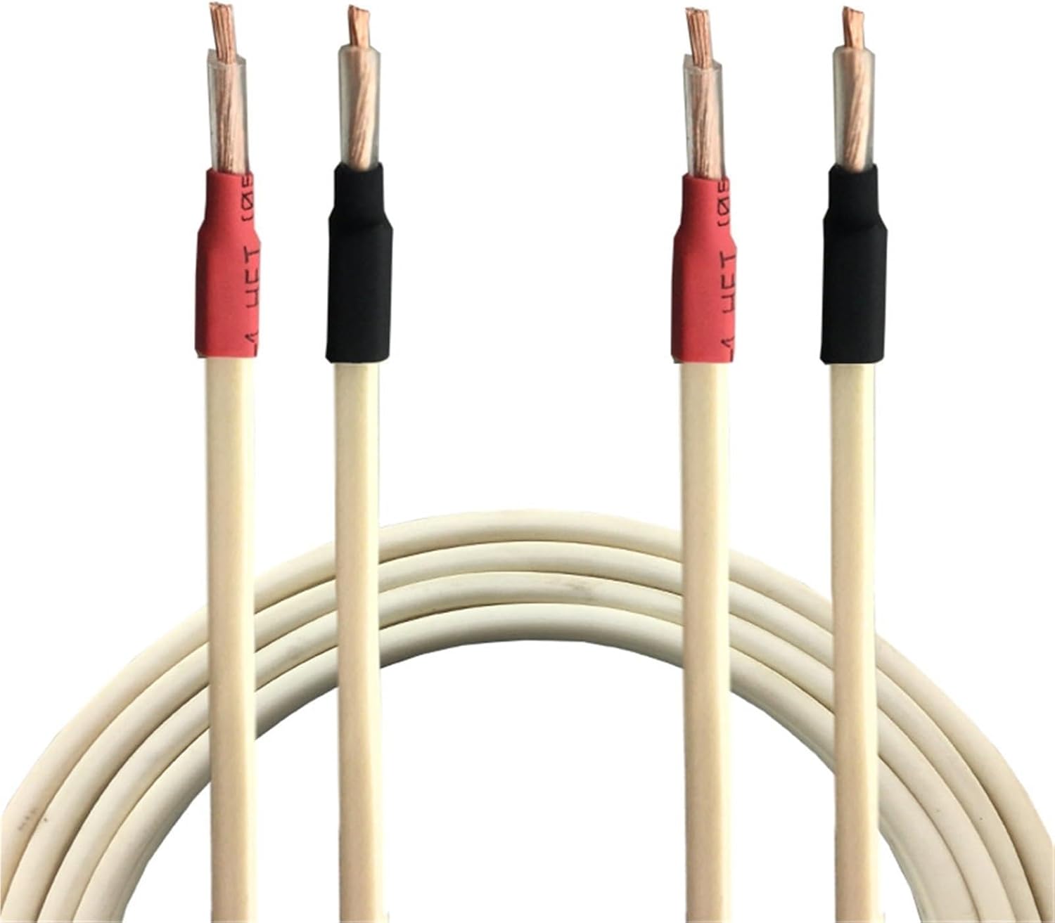 Pure Copper Speaker Cable Power Amplifier Cable with Banana Y Type Connector Gold Plated OFC 1M 1.5M 2M 2.5M 3M 5M 8M(Open Wire-Open Wire,5m)