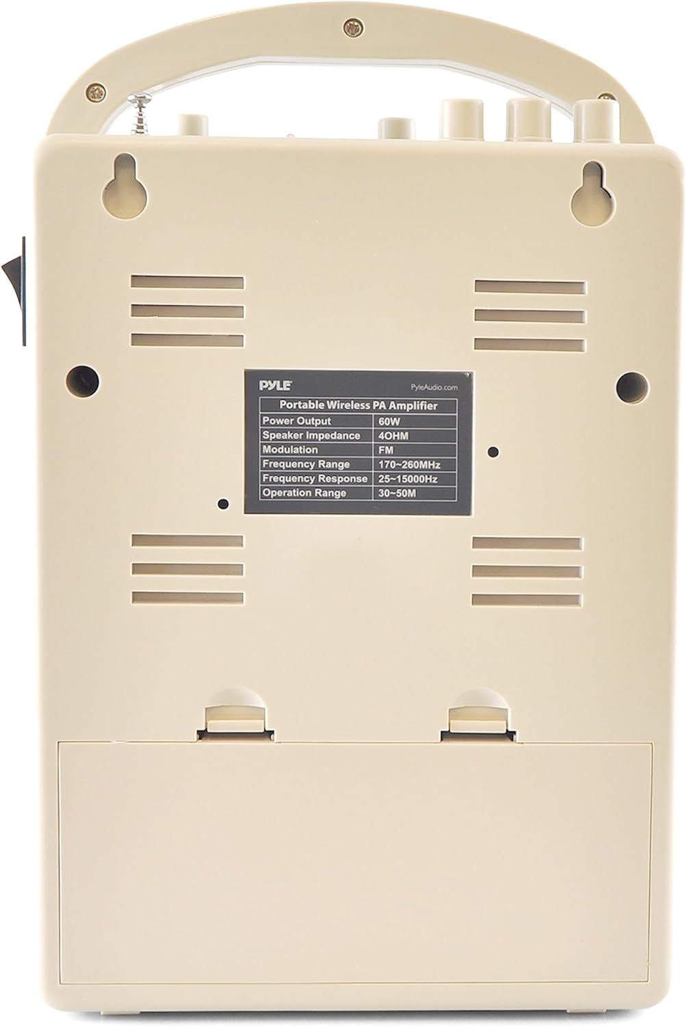 PYLE-PRO Upgraded Professional Portable PA System, Amplifier With Built-in Handheld VHF Wireless Microphone, Bluetooth, Battery Rechargeable, MP3, USB, SD, 1/4