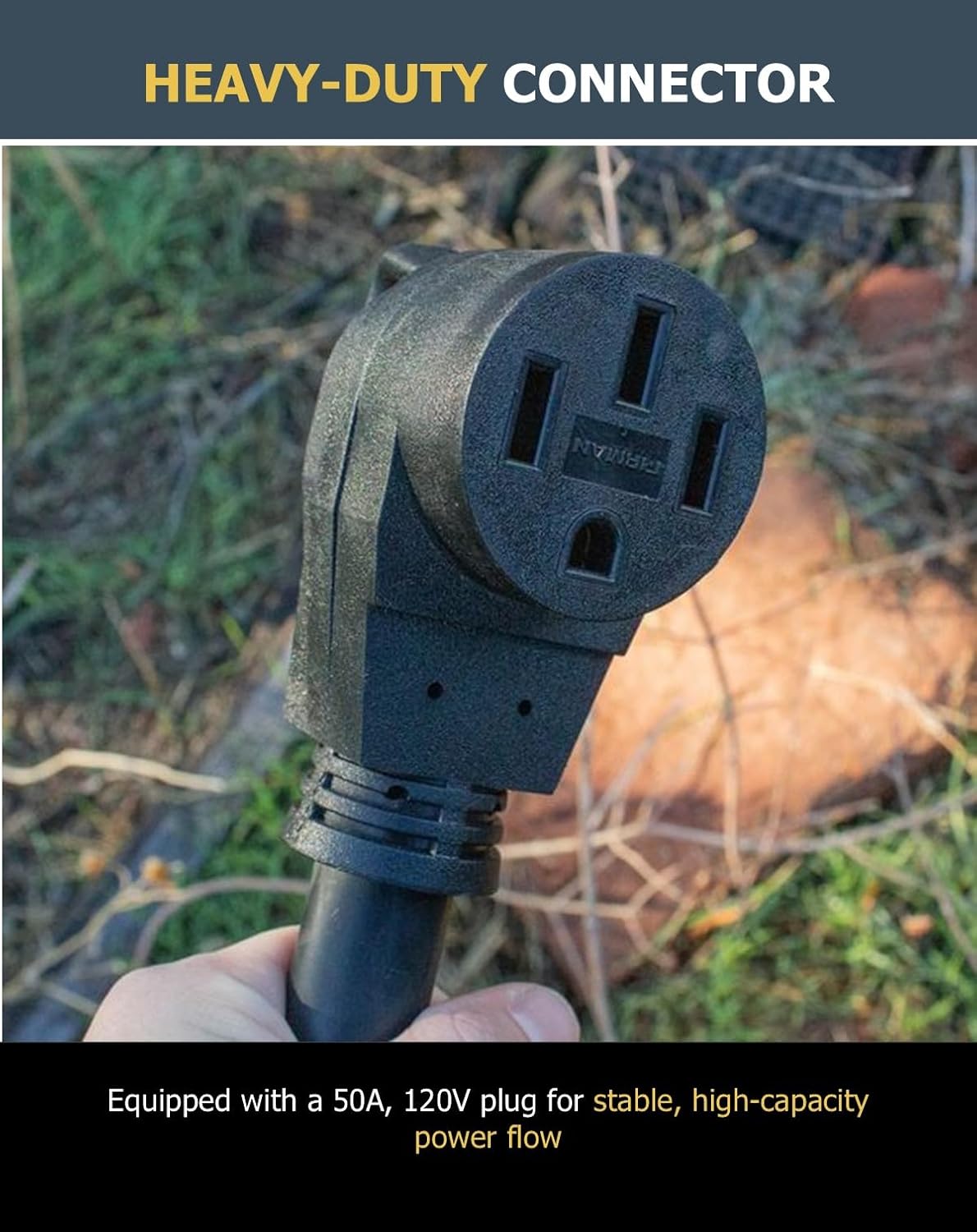 Firman 2040 50A Parallel Power Cord for FIRMAN Whisper Series Inverters – 50 Amp 120V Power Expansion Cable for Dual Inverter Setup, Up to 6000W