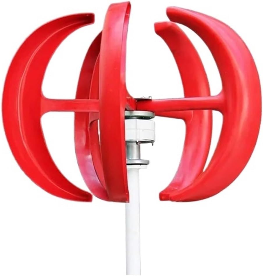 Windmill Generator, 500W Vertical Axis Wind Generator 12V 24V Red And White Ball Type For Land Marine Use Low Wind Speed Starting Wind Turbines (Color : Wihte, Size : 5 BLADES_24V), 32953267133