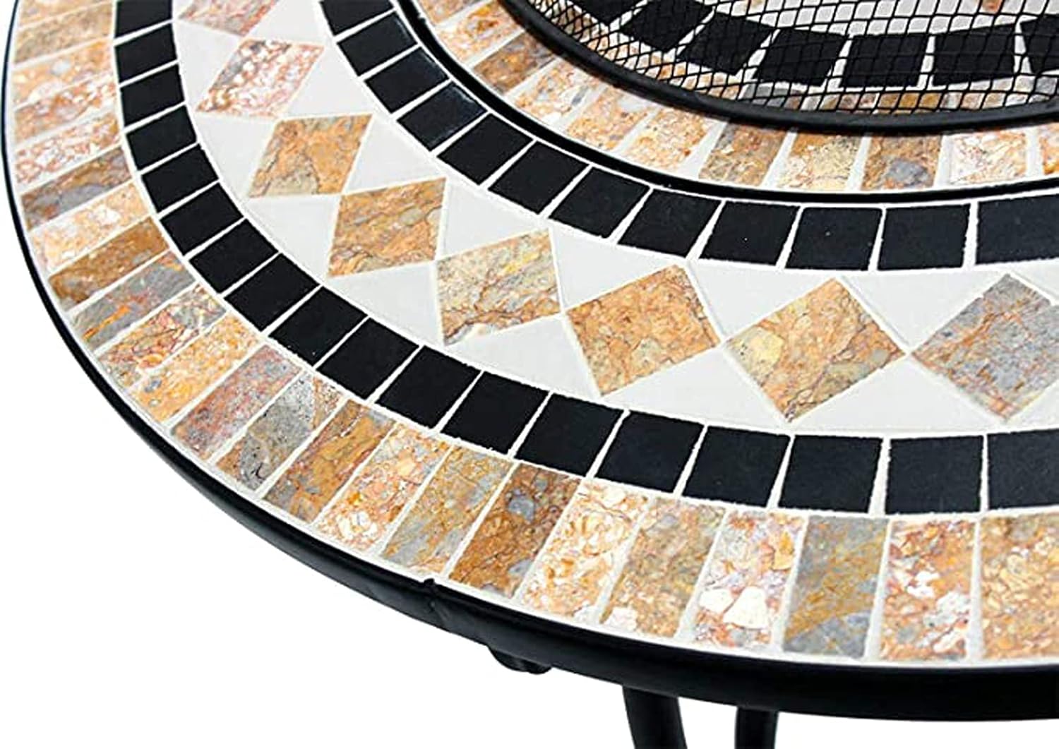 Fire Pit, Garden Heater/Fire Pit/Coffee Table/Barbecue/Ice Bucket - Marble Finish