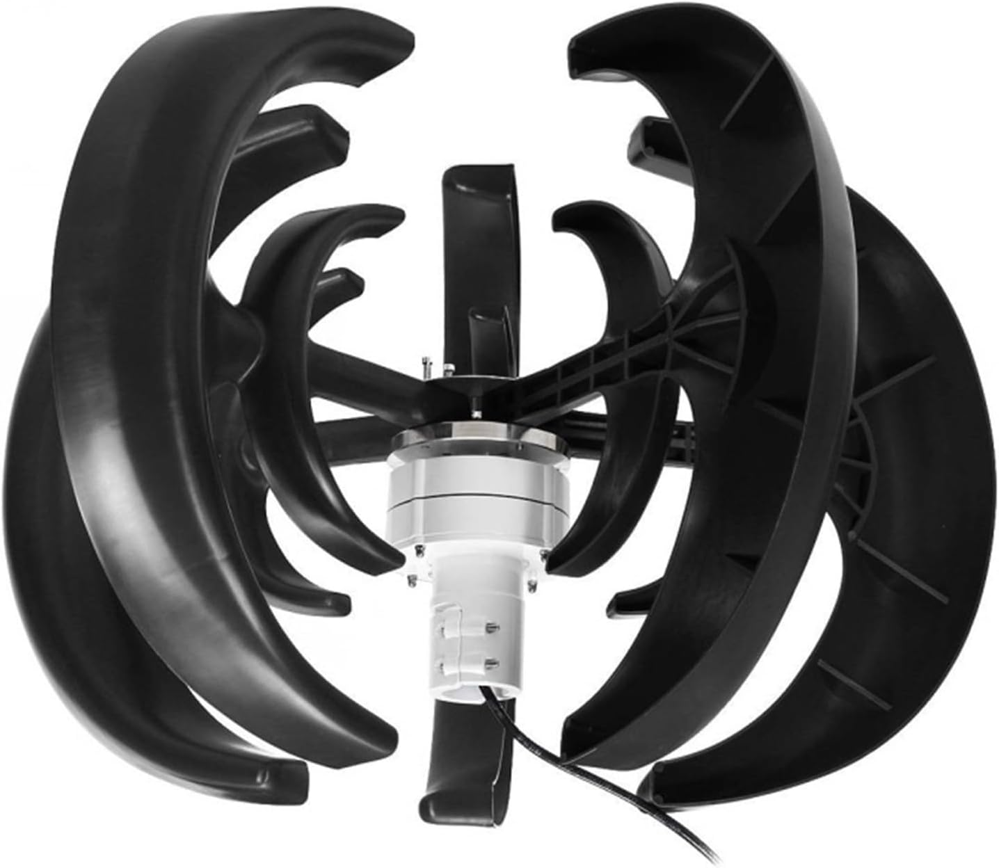 12V/24V 2000W Wind Turbine Kit 5-blade Lantern Wind Turbine With Controller + 100W*2 Solar Panels + Battery For RV, Boat, Home Power Generation, Etc. (Color : 24V)