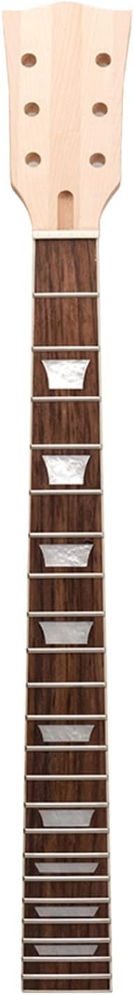 Electric Guitar Neck 22 Fret 25.2inch Solid for Style DIY Replacement Unfinished Guitar Neck