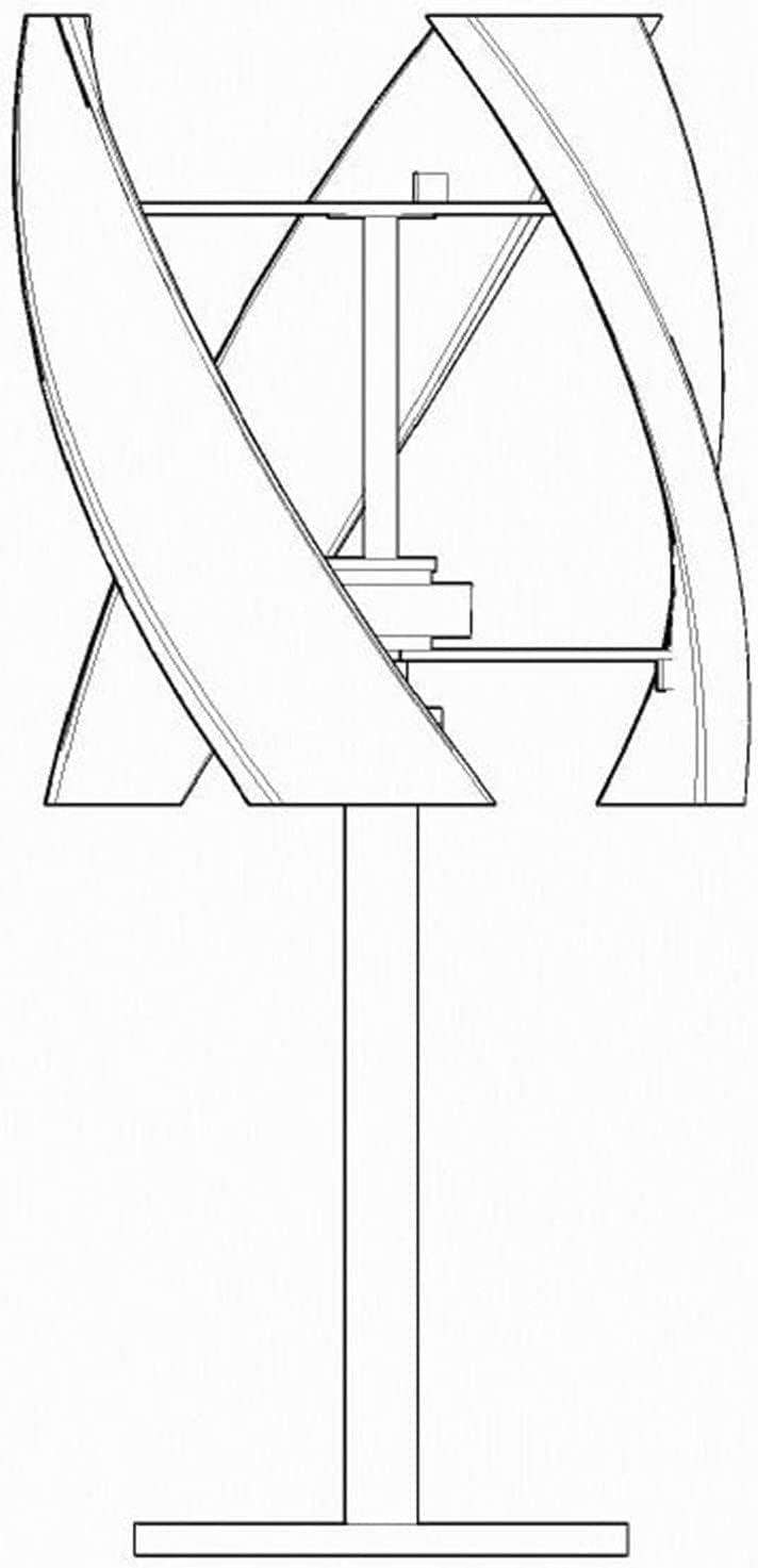 LiuSj JUnSt Vertical Axis Wind Turbine Generator,3000W 12V 24V 48V 220 V with Controller Upright Windmill Low Noise for Home Or Camping,48v