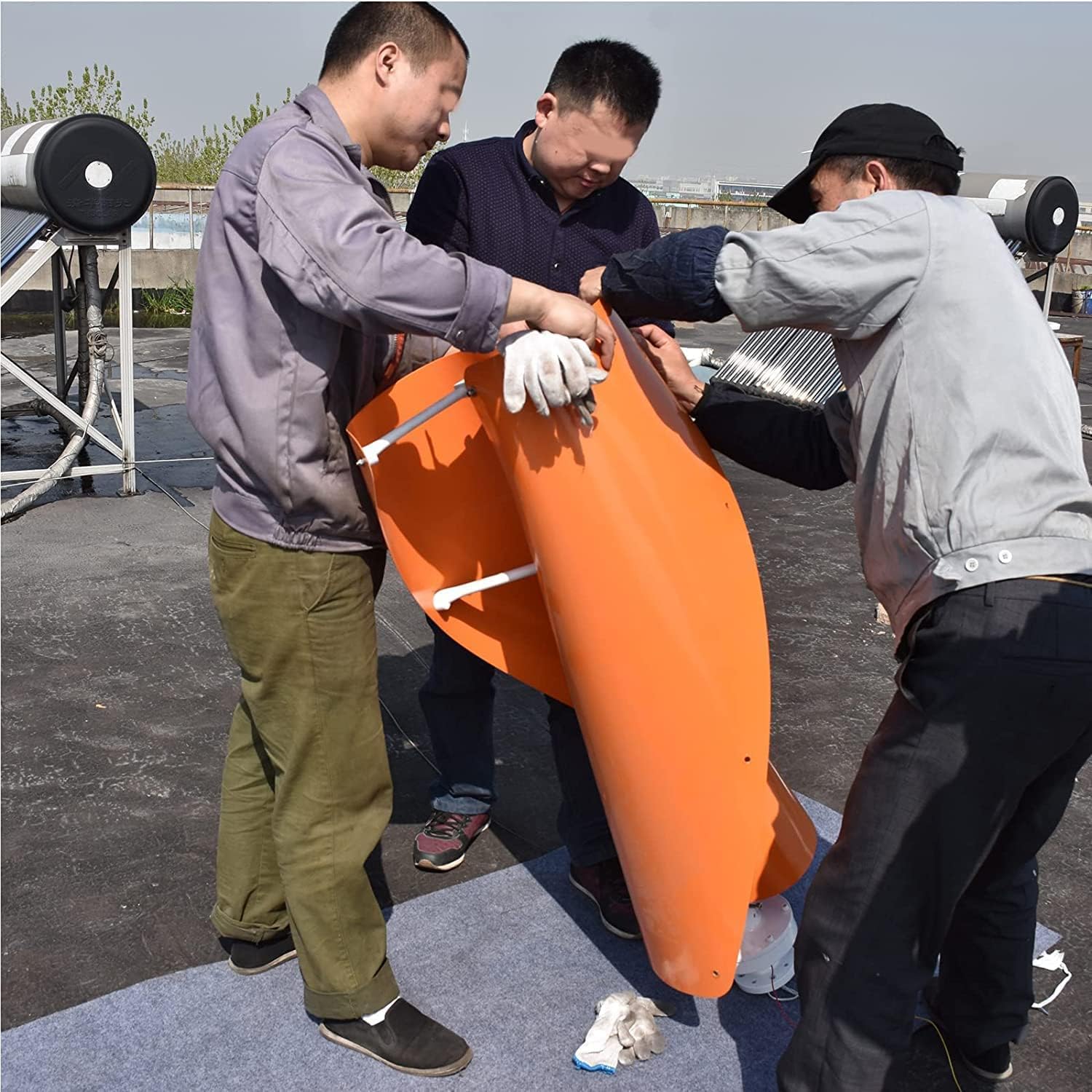 10000W AC Vertical Axis Wind Turbine Generator Kit, Permanent Magnet Lantern Motor Kit with Controller for Home Or Camping