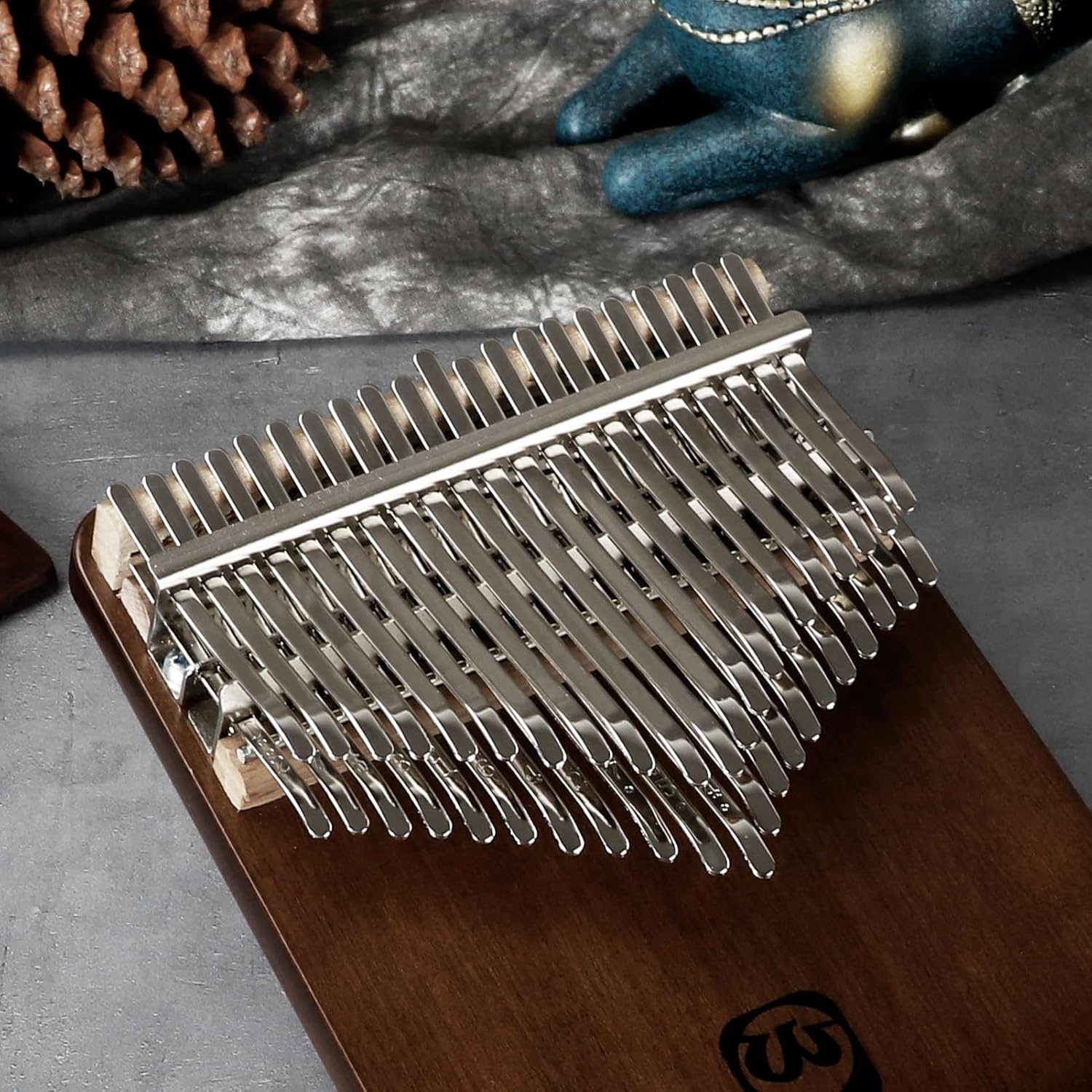 Kalimba Thumb Piano 42 Keys, Flat-board Finger Piano Walnut Wood Marimba Music Gifts with Song Book and Tune Hammer WALTERT