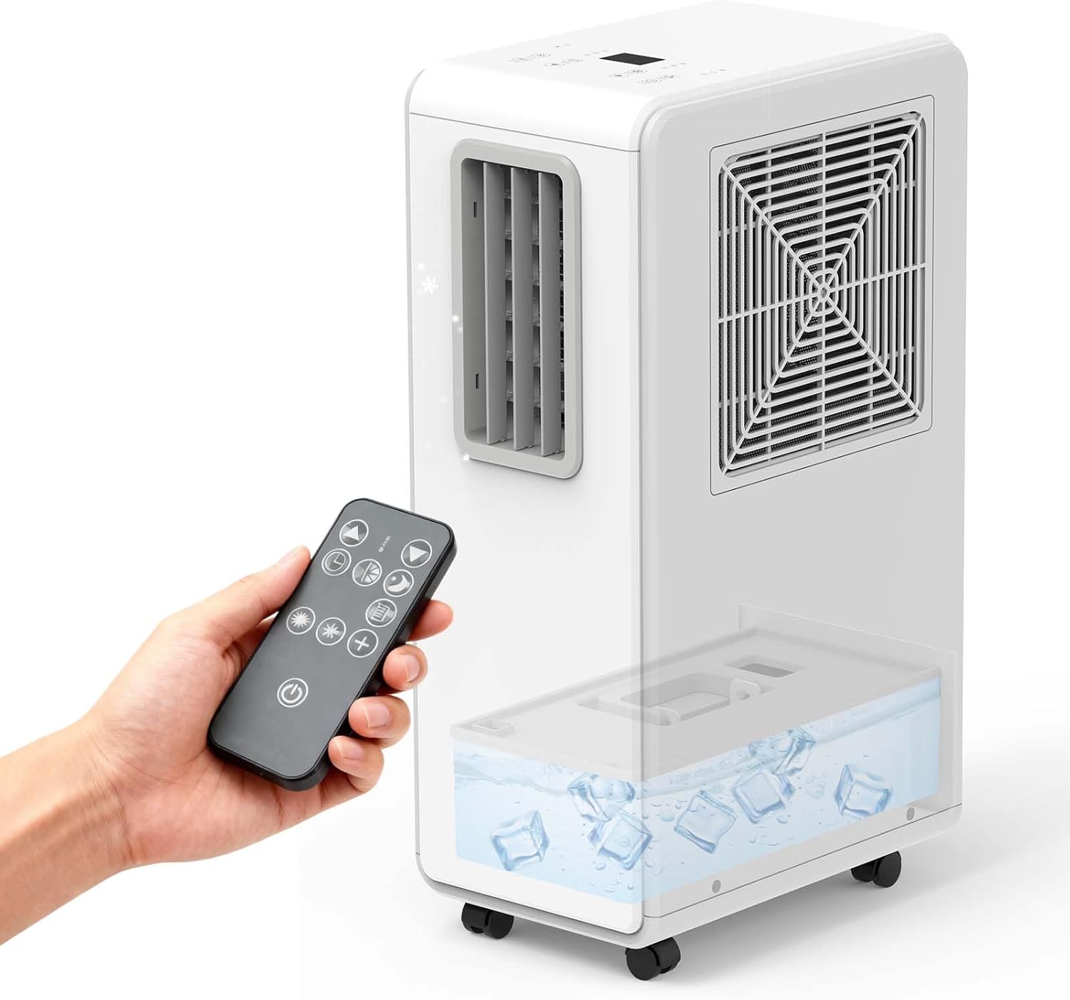 Portable Mobile Air Conditioners, Low Energy Consumption Air Circulator with Cooling and Dehumidifying Functions, dehumidifier for use in kitchen, living room, bedroom, garage