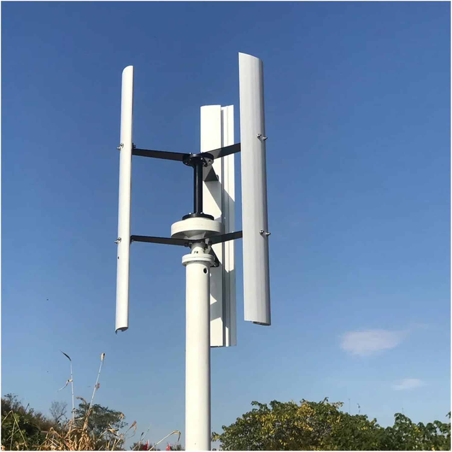 Wind Turbine Generator Kit, 5000W Wind Turbine nerator Household Energy Stora System Vertical Home Appliance 48V Low Wind Speed Starting Wind Turbine for Hybrid Solar Wind System(12V)