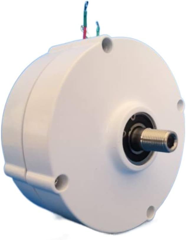 Wind Turbine, Generators 100W 200W 300W Low Speed 12V 24V 3 Phase Gearless Permanent Magnet AC Alternators for Wind Water Turbine for Home Use(with Base,12V_200W)