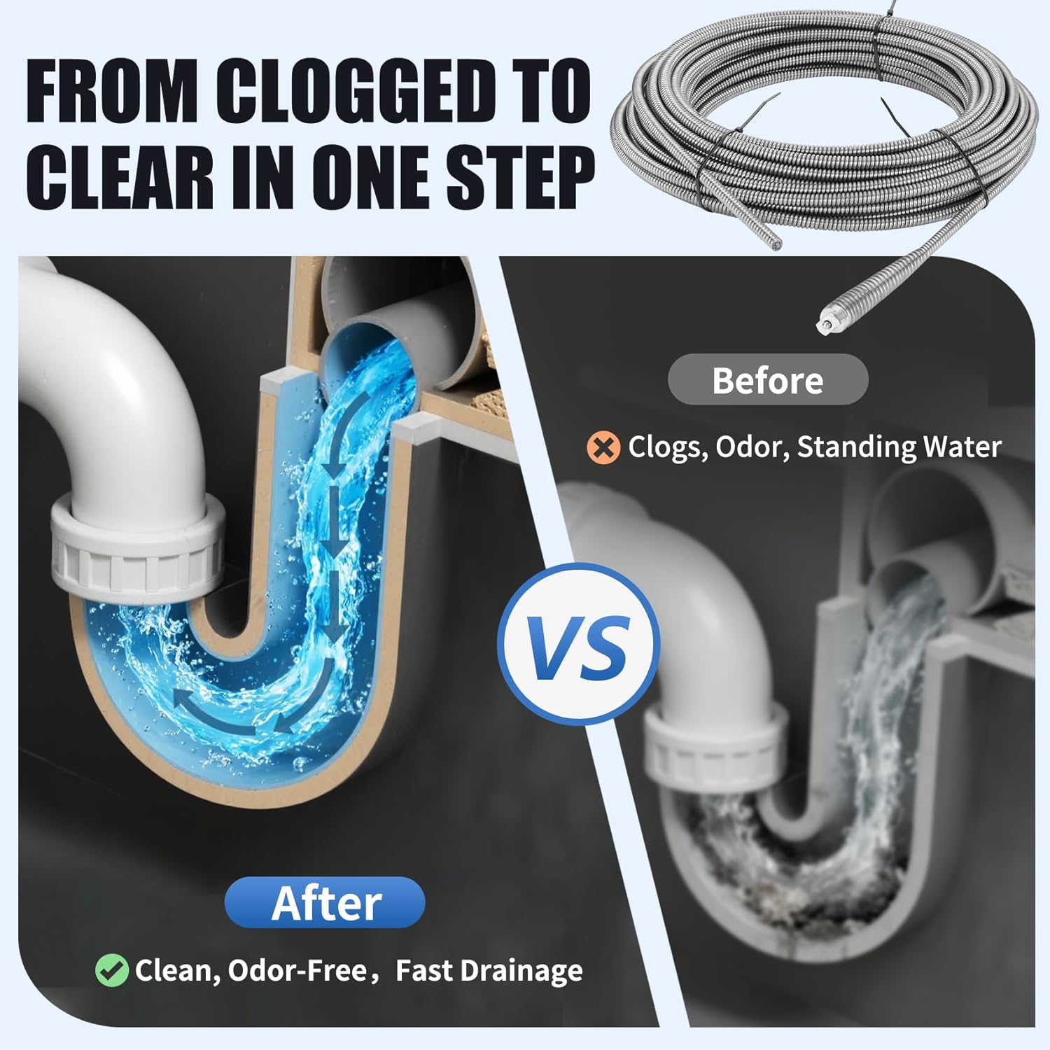 Upgraded 37847 C-32 Inner Core Cable for RIDGID K-3800 and K-375 Drum Machines, 3/8