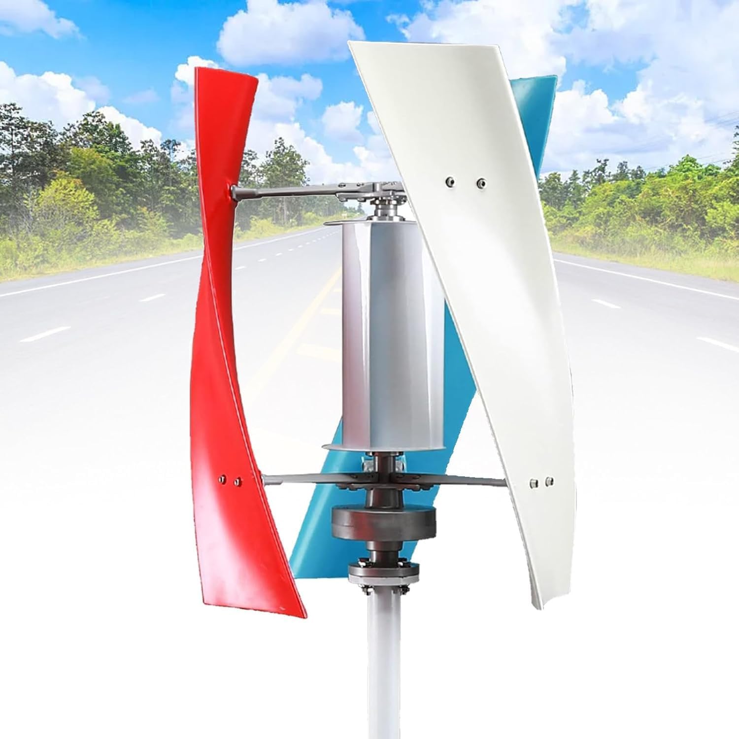 CAJUCA 5000W Wind Turbine Generator Vertical Axis Wind Turbine Teaching Model High Efficiency 3 Blades Turbine Generator Kit