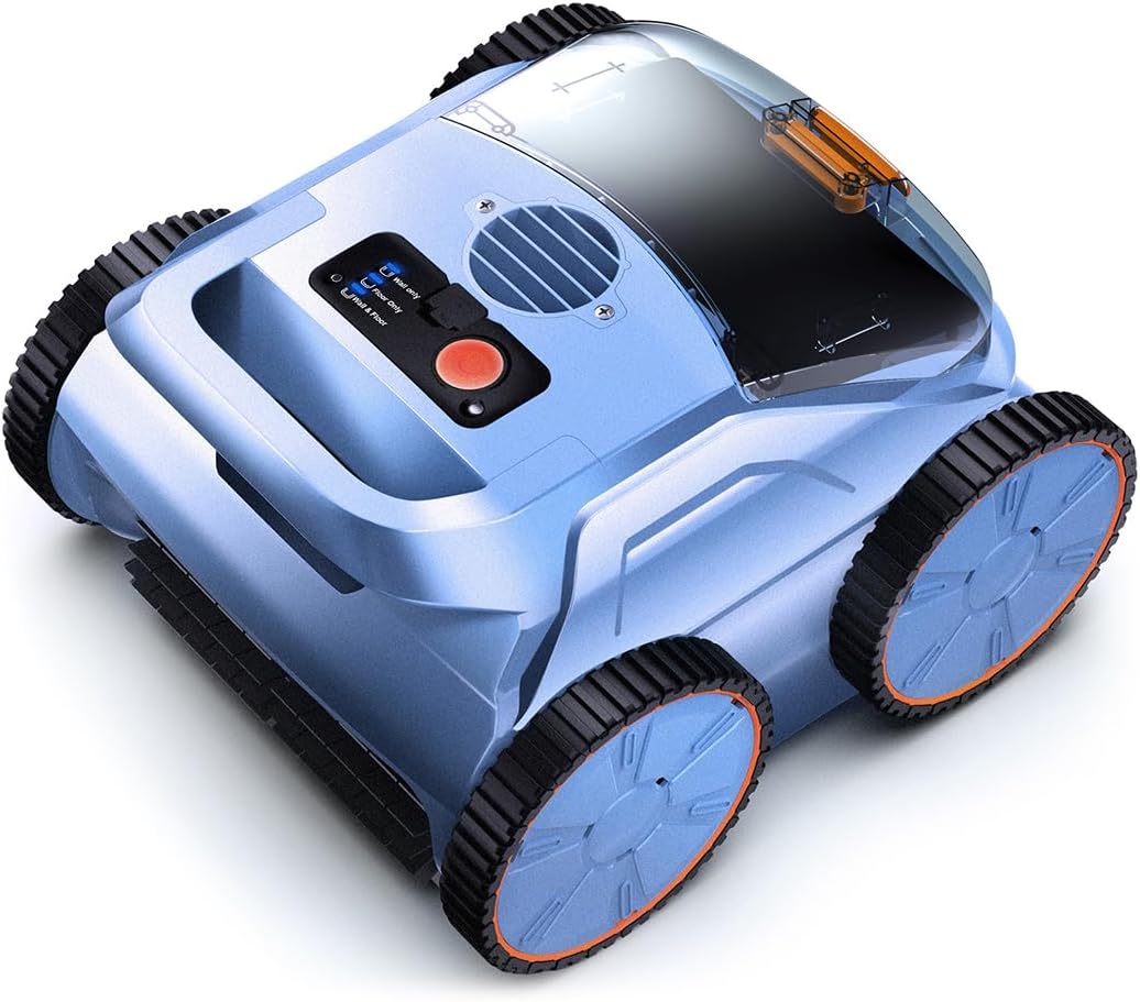 Robotic Pool Cleaner for Inground Pools, OOTDAY Cordless Robotic Pool Vacuum, Pool Robot with Smart Navigation, Floor/Wall/Waterline Cleaning, 150 Mins Runtime, Pools up to 2000 Sq.ft
