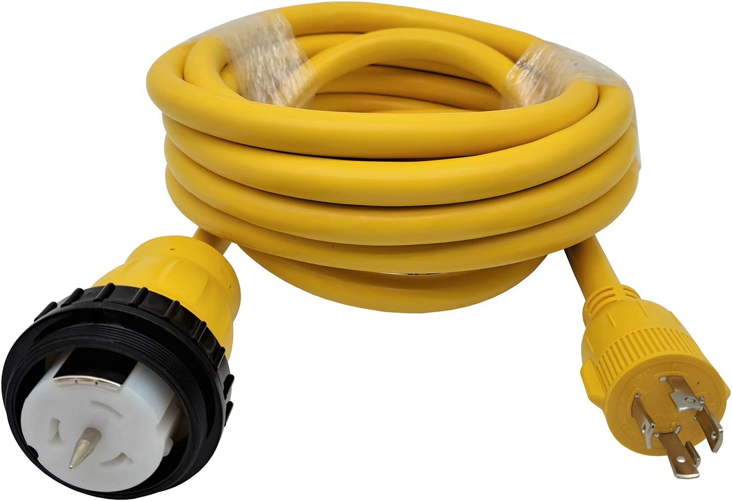 Parkworld 62176 Shore Power Adapter Generator 30A L14-30P Male to Transfer Switch 50A SS2-50R/CS6364 Female with Locking Ring