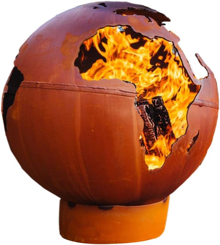 Fire Pit Art TR Third Rock Fire Pit, Metal