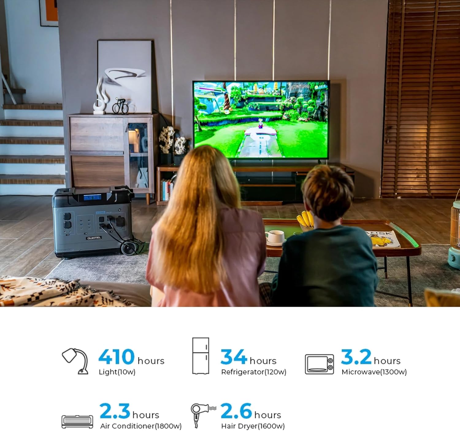 OUKITEL 5120Wh Large Capacity Solar Generator,Portable Power Station P5000 Pro With 2X400W Solar Panel, 5x3600W AC Output (6000W Surge),1000W MPPT Solar for Emergency, Home Backup, RV, Camping