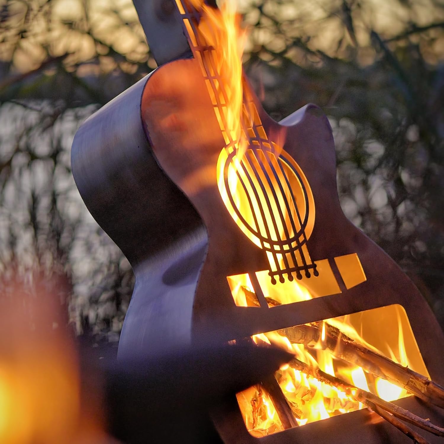 Guita Fire Pit Outdoor Solo Stove Stainless Steel Wood Burning-Includes Removeable Ash Pan,Stand and Carry Bag for Patio Yard Camping,Garden Picnic,Heating,Bonfire