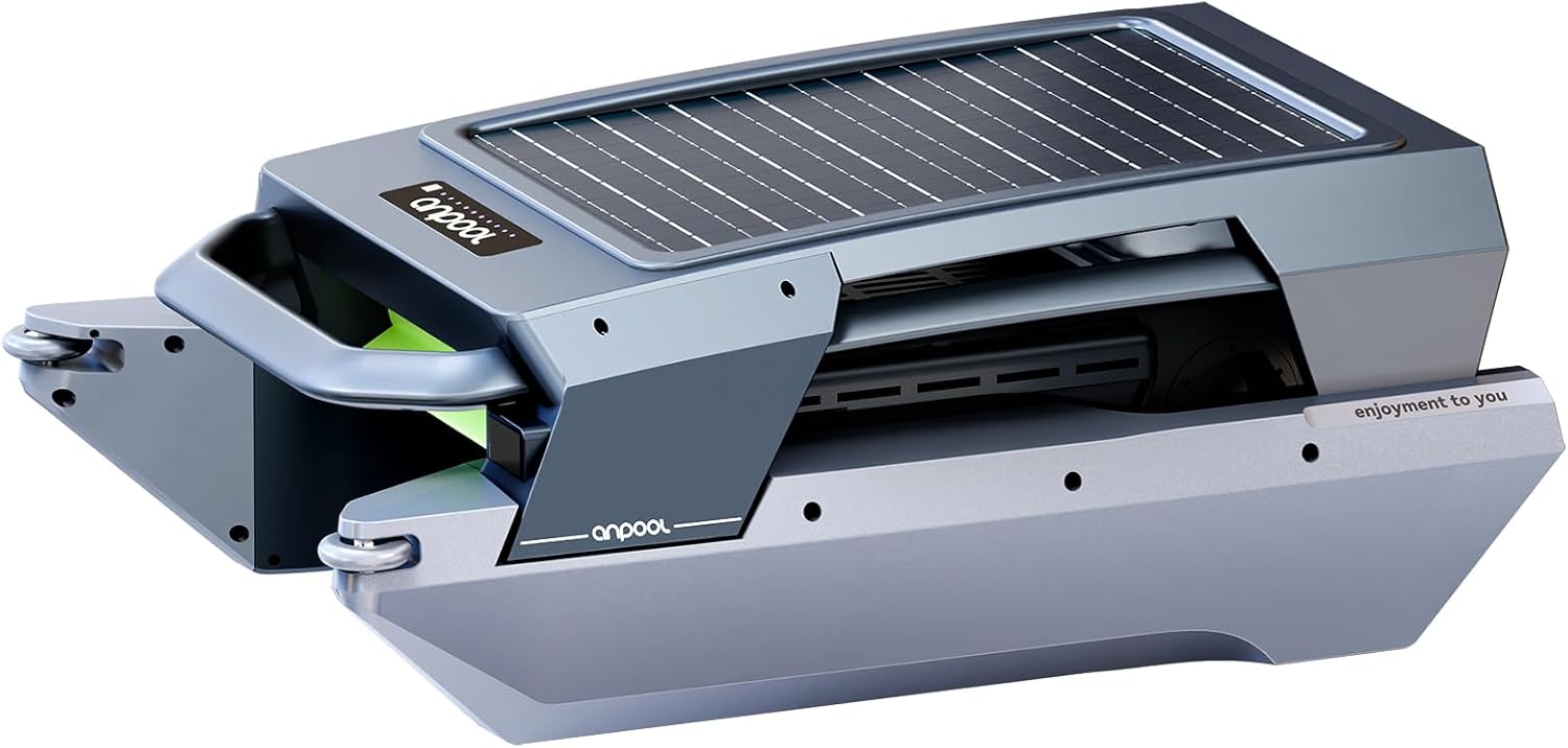 P1 Robotic Solar & DC Pool Skimmer – Smart Obstacle Avoidance, Triforce™ Triple Motors, Dual Clean Modes, 72H Runtime, UV-Resistant Surface Cleaner