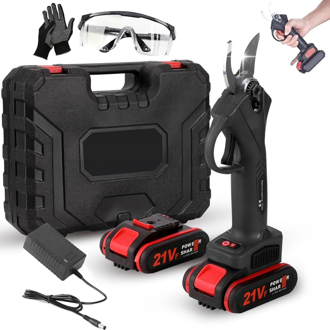 Power Shears, 2025 Upgraded Electric Pruning Shears for Gardening, with Ultra-Sharp SK5 Blades 1.4