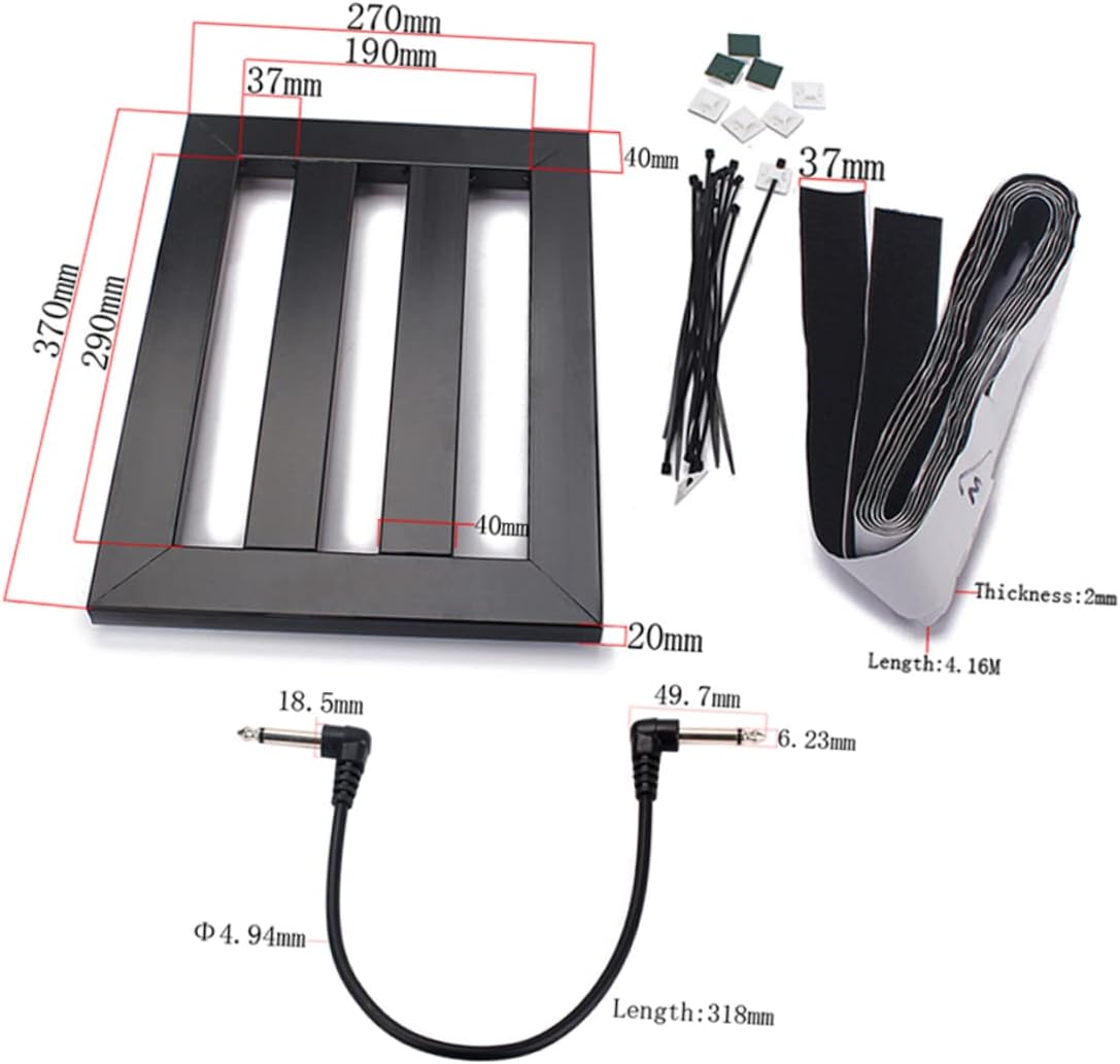 Small Guitar Effect Bracket Set Pasting Board for Effects Pedal Durable Compact Design Compatible Classic Moskyc Pedals Black Color