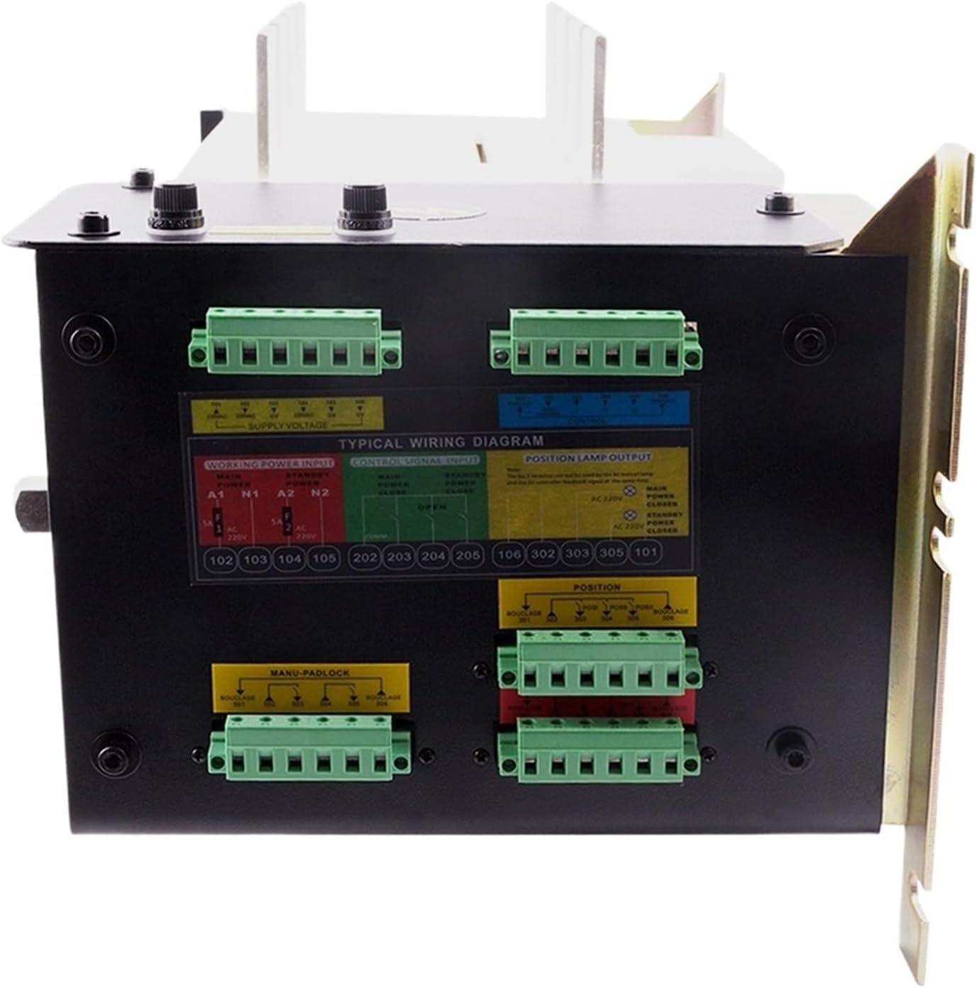 ATS 4P 1000A 800A Diesel Generator Dual Power Automatic Transfer Switch Auto Manual Control Board Circuit Breaker 1250A(1250A)