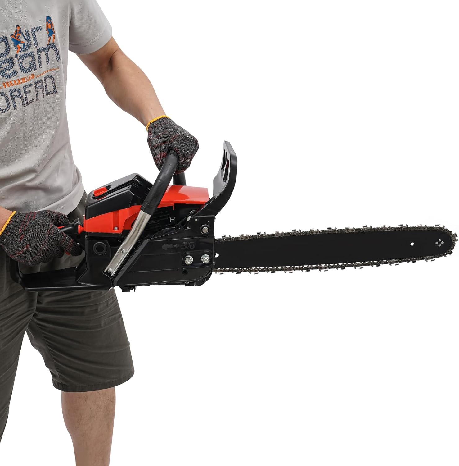 18 Inch Gas Chainsaw, 58CC Gas Power Chain Saw, Cordless Gas Powered Chainsaw, Petrol Handheld Gasoline Chainsaws for Wood Cutting and Tree Pruning, Speed 2800-11000rpm