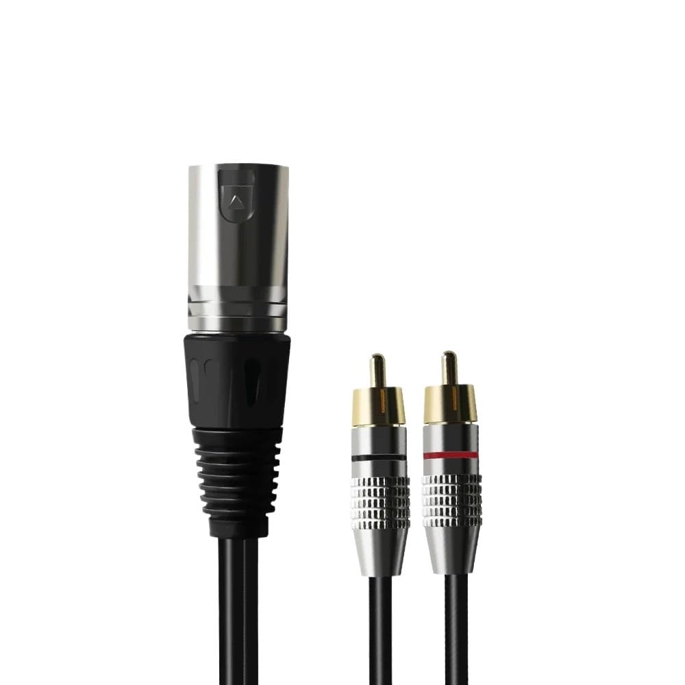 2R/*CA Cable Male to XLR 3 Pin Male Female Can/*Non Amplifier Mixing Plug AV Cable XLR to R/CA Cable 1.5M/3M/5M(Cannon Male to RCA,8m)