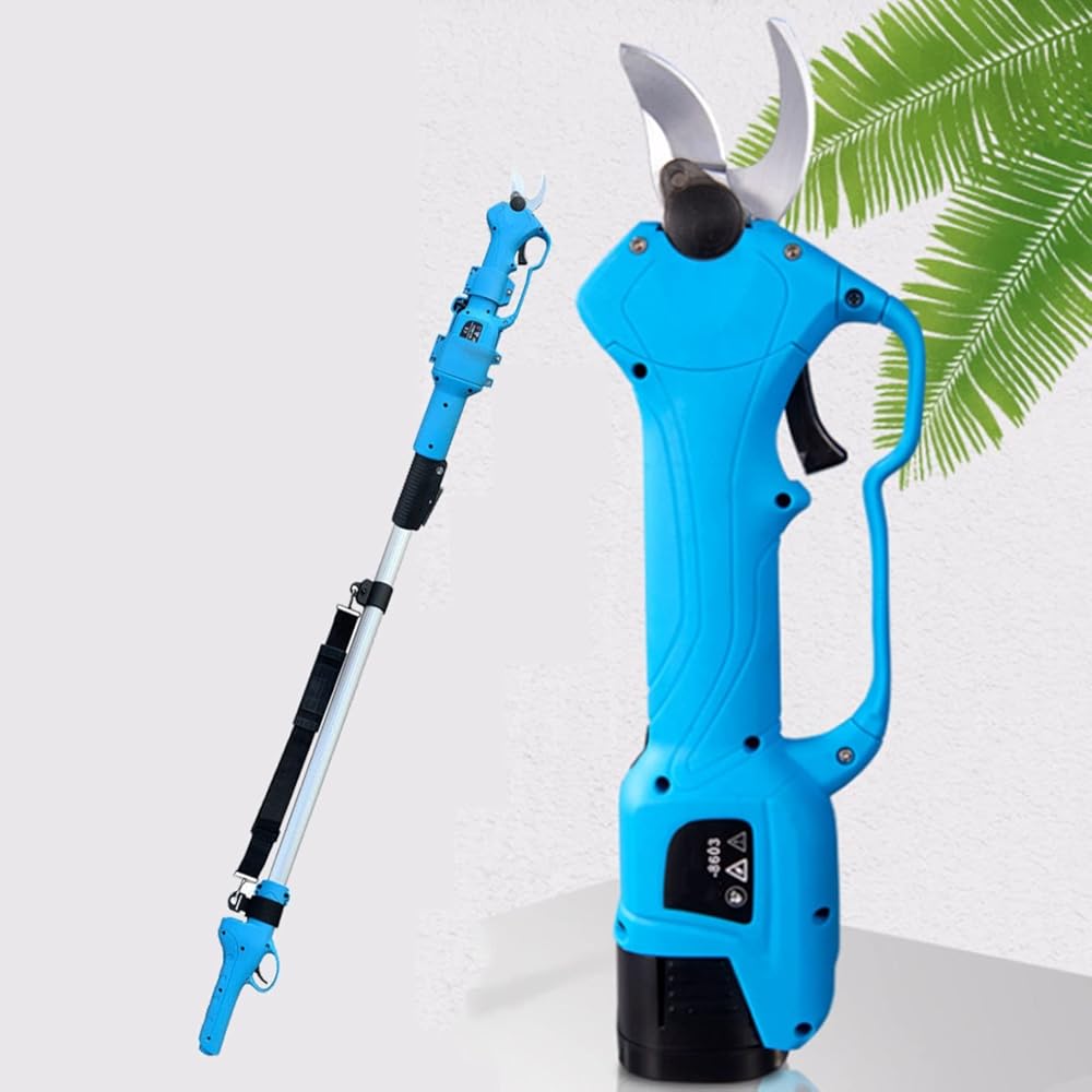 2.8cm Electric Pruning Shears Cordless Electric Secateur Lithium Battery Powe Gardening Branch Shears Rechargeable out a Rod/Strap