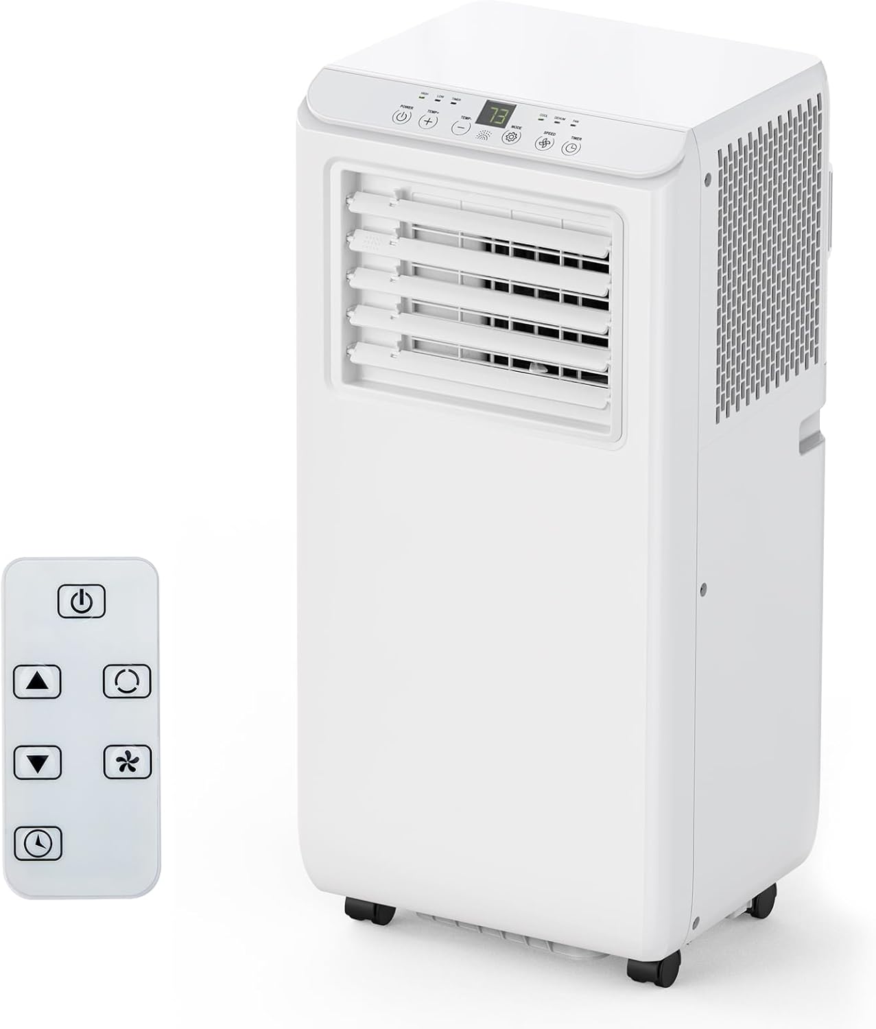 Acekool 8,000Btus Portable Air Conditioner AC Unit 3-in-1 Air Conditioners w/Dehumidifier & Fan Modes Auto Evaporation for Home up to 350 sq. ft. Complete Window Mount Exhaust Kit, 24H Timer, White