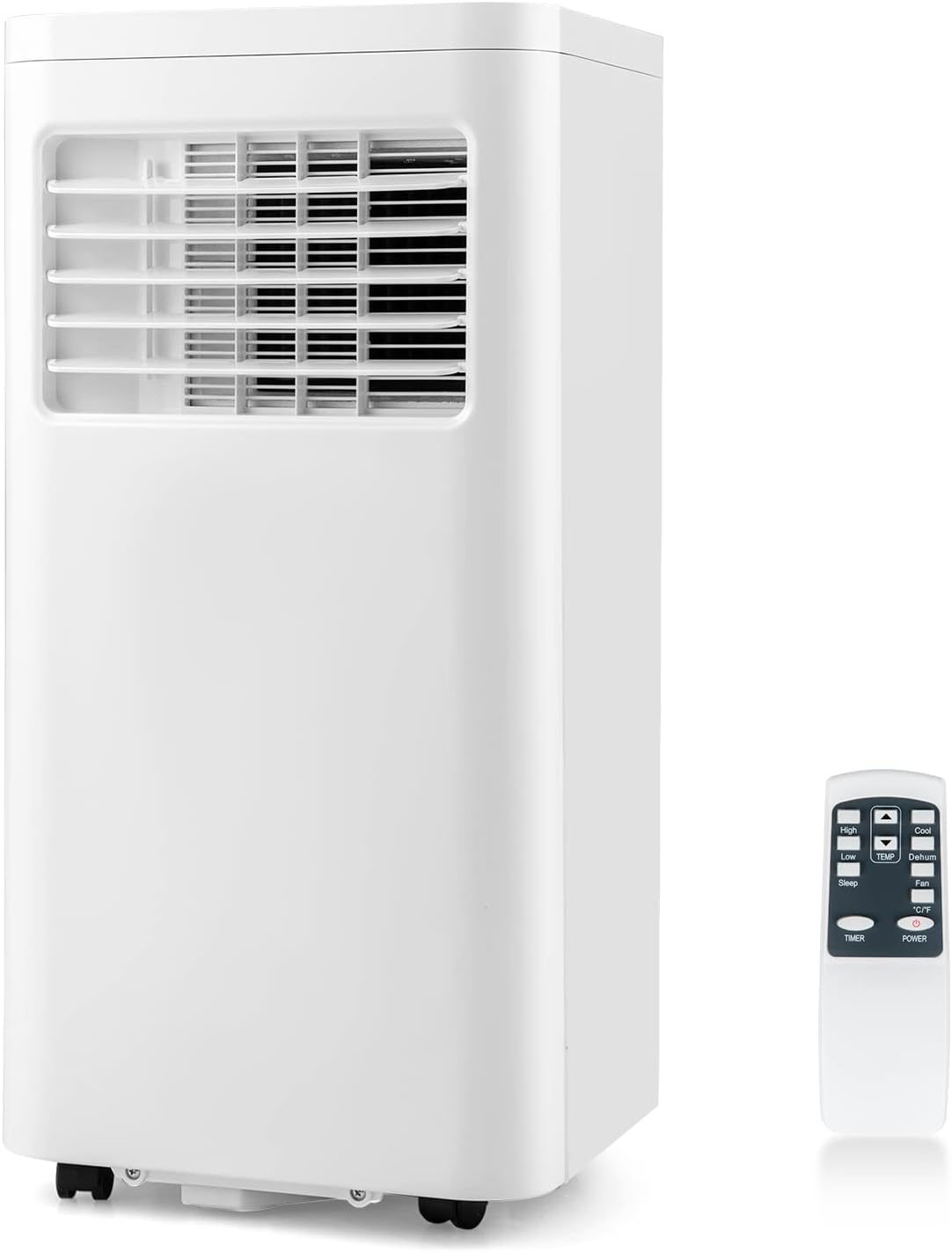 PETSITE Portable Air Conditioner, 10000 BTU Personal AC Cooling Unit with Remote Control, 24H Timer, Window Kit & Wheels for Bedroom, Cools up to 350 Sq. Ft